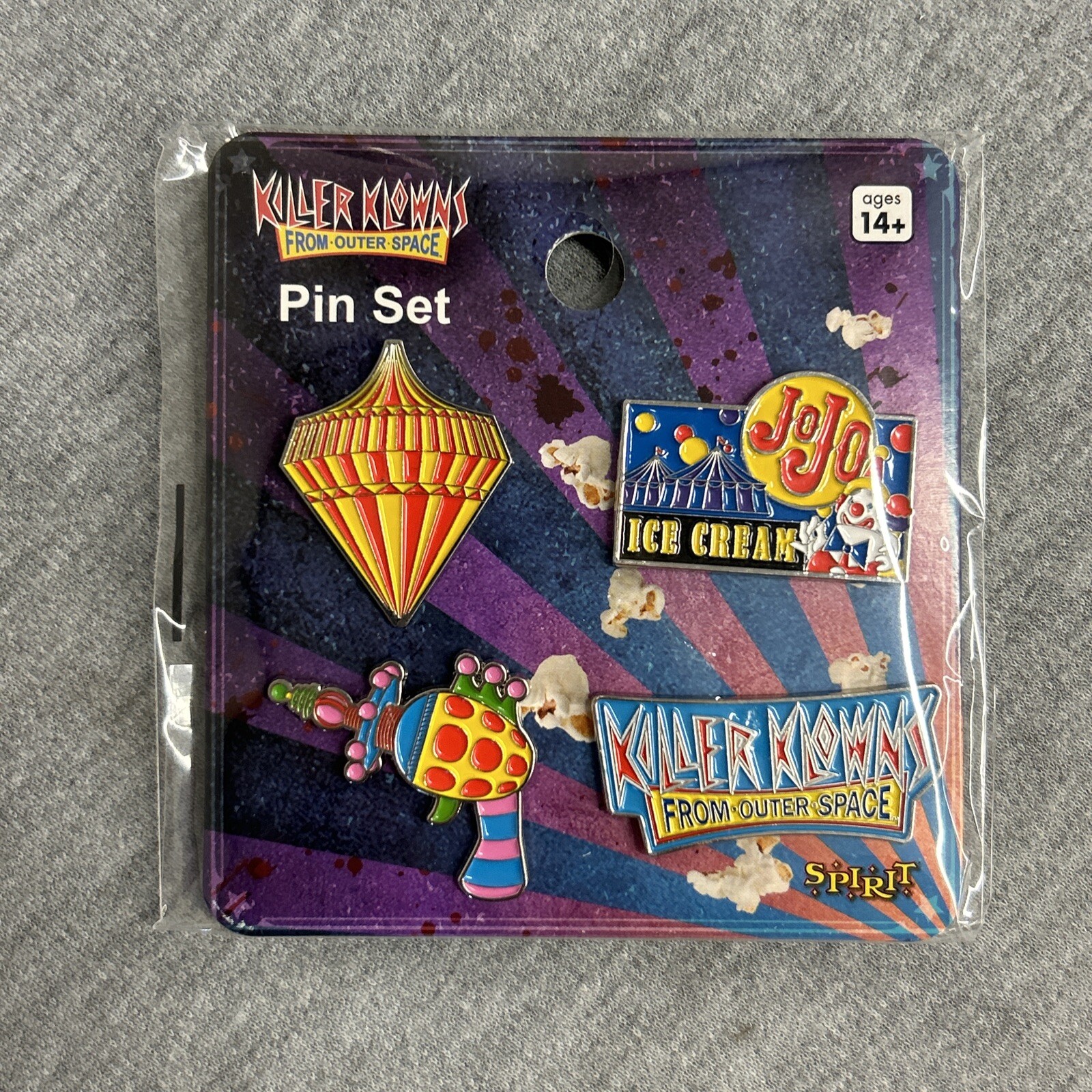 Killer Klowns from Outer Space 4 pc PIN SET Spirit Halloween NEW