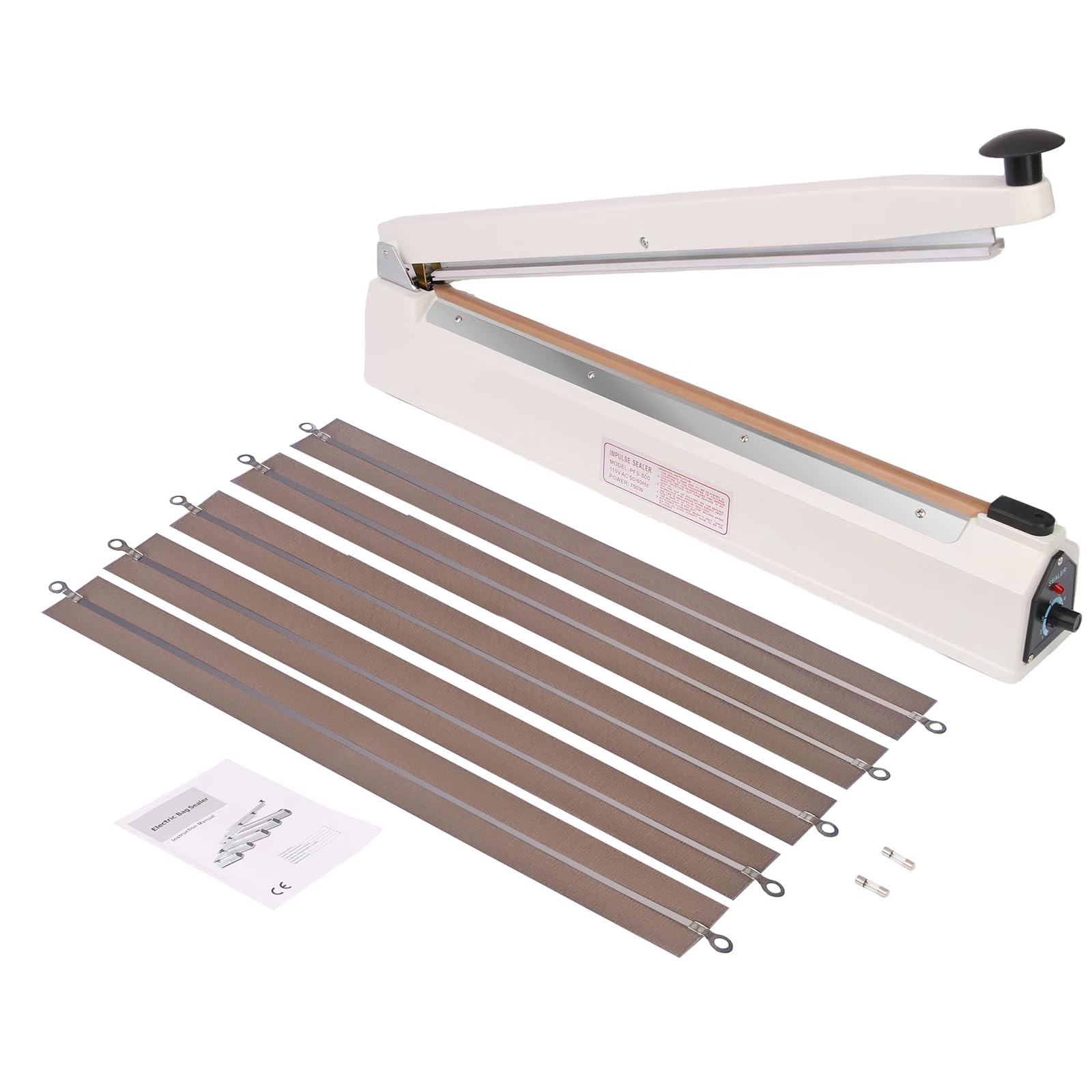 SYAMZZMS Commercial Impulse Sealer 20 Inch – Industrial-Grade 20 inch, White 