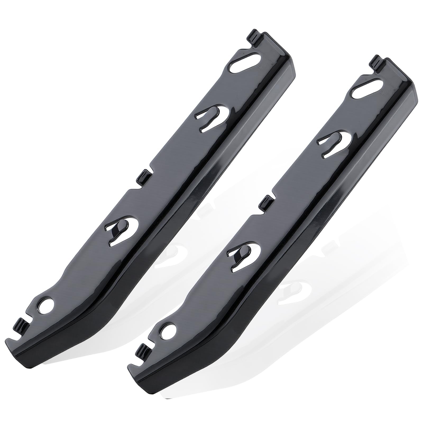 Carbbia Front Bumper Bracket Left and Right Side Iron Hold Mount Black 