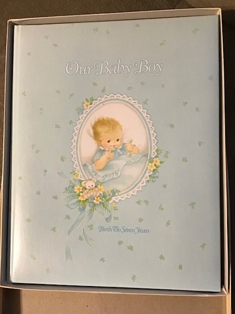 VINTAGE 1981 NEW BABY BOOK OUR BABY BOY BIRTH TO 7 YEARS GIBSON- LOIS JACKSON