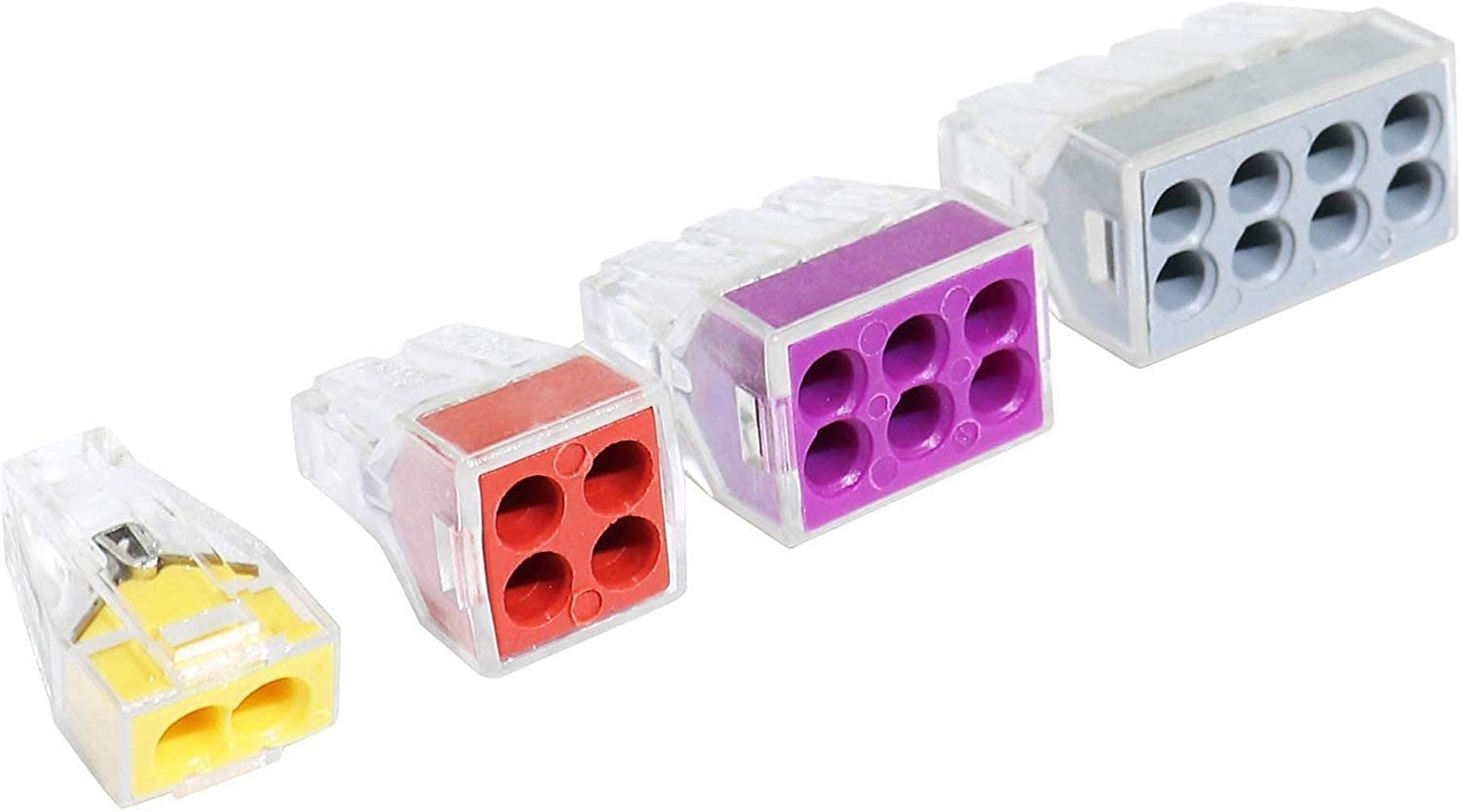 Push-in Wire Connector Wall-Nut 2/4/6/8 Port Conductor Combination Assortment...