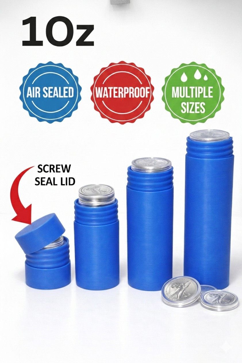 1oz 20x Silver Coins Capsule Storage Tube-AIR-TIGHT & WATERPROOF-FREE SHIPPING!!