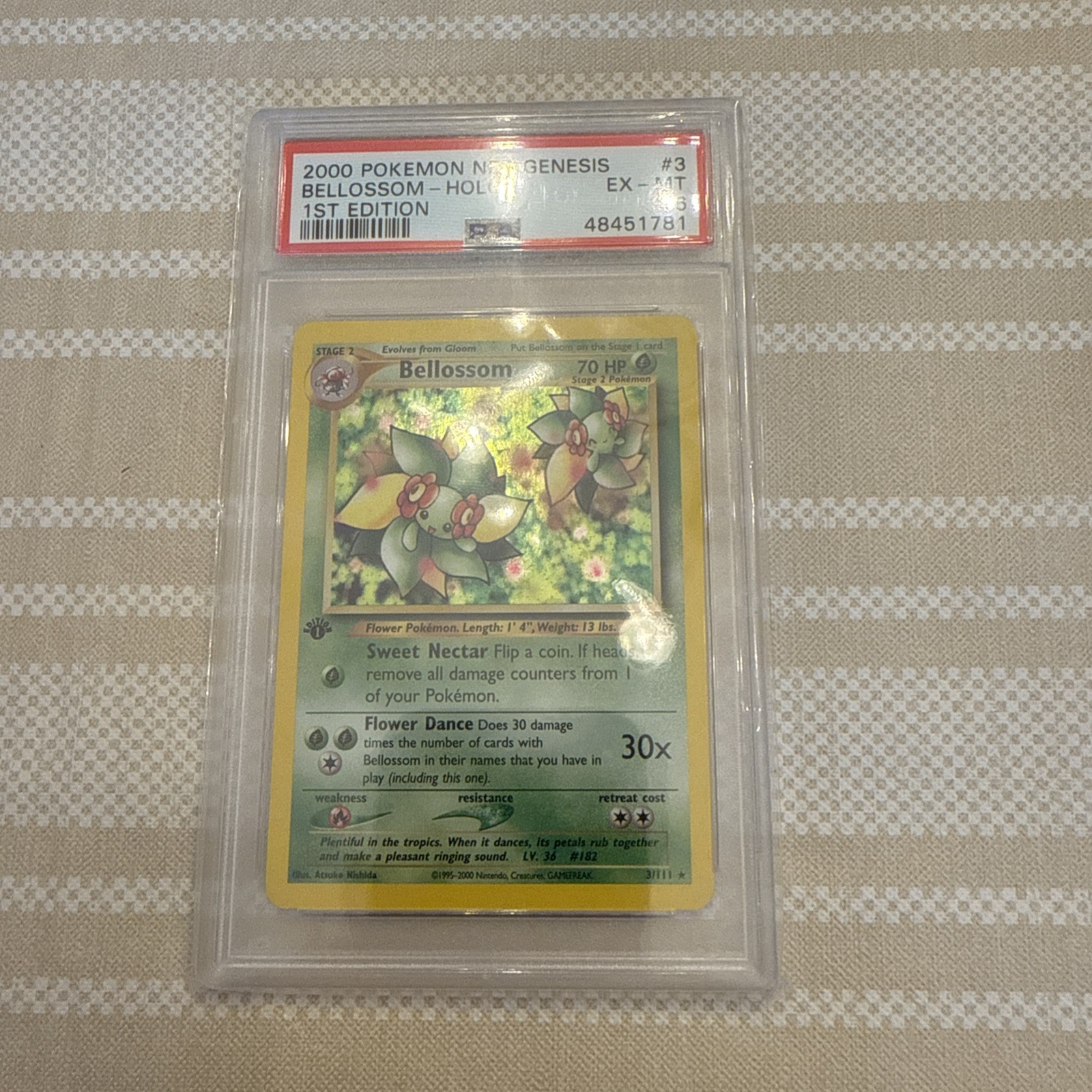 2000 Pokemon TCG NEO Genesis Bellossom Holo #3 1st Edition PSA 8 NM-MT 3/111