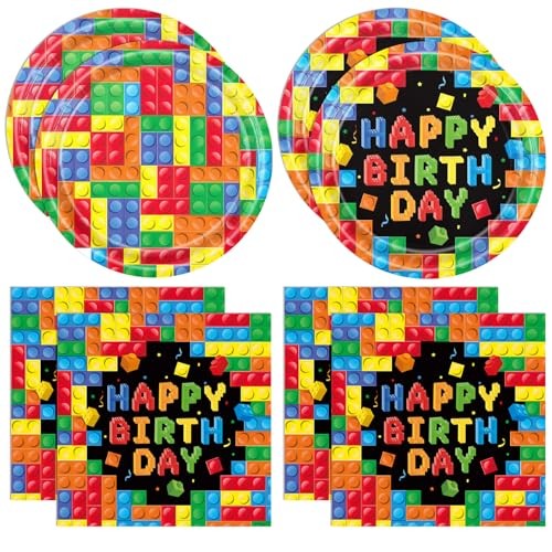 40Pcs Building Block Party Supplies Building Blocks Colorful Building Block