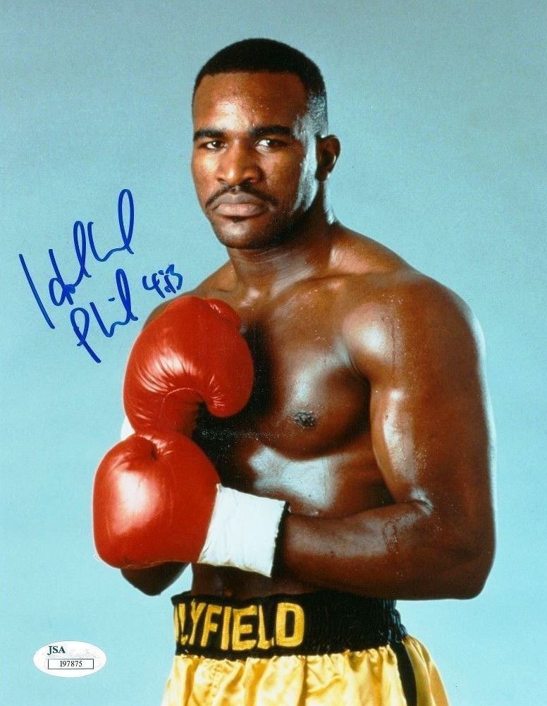 EVANDER  HOLYFIELD  -  8 1/2  X  11  GLOSSY  SIGNED  PHOTO  REPRINT