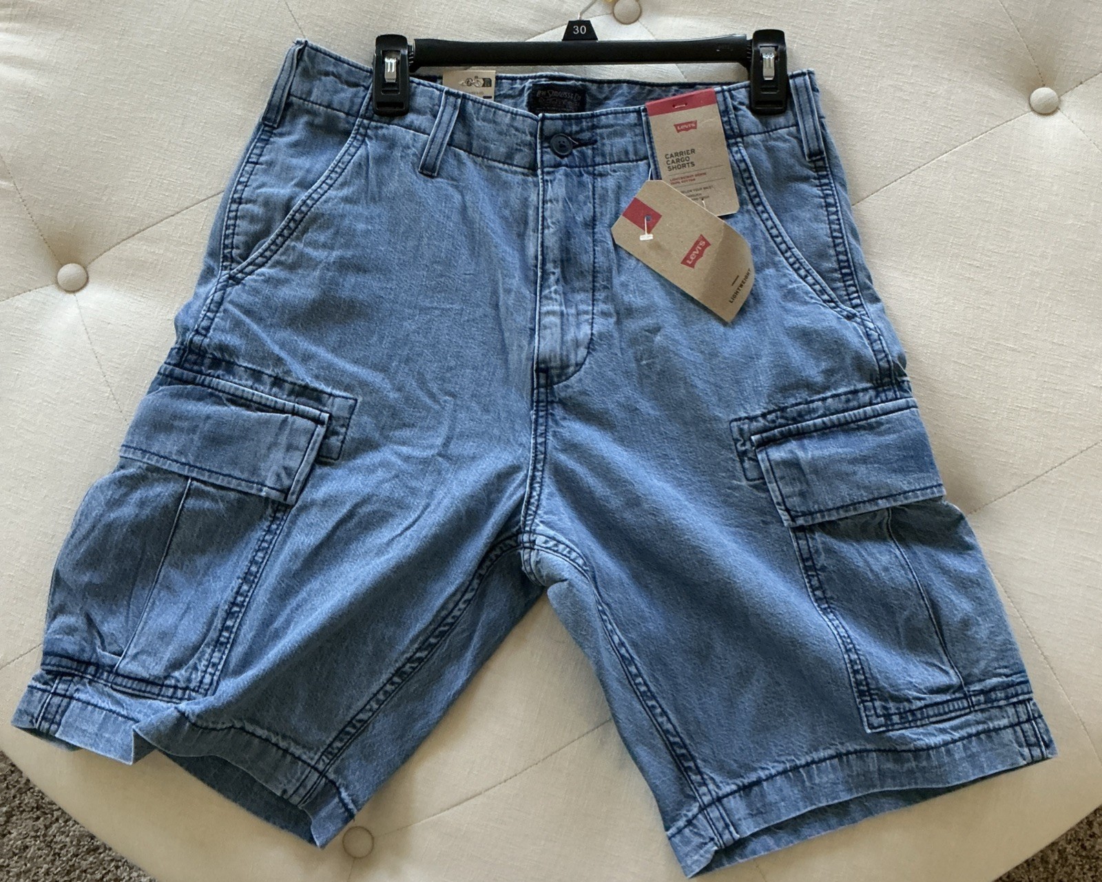 Levi's Mens Denim Carrier Cargo Shorts Size 30” Waist