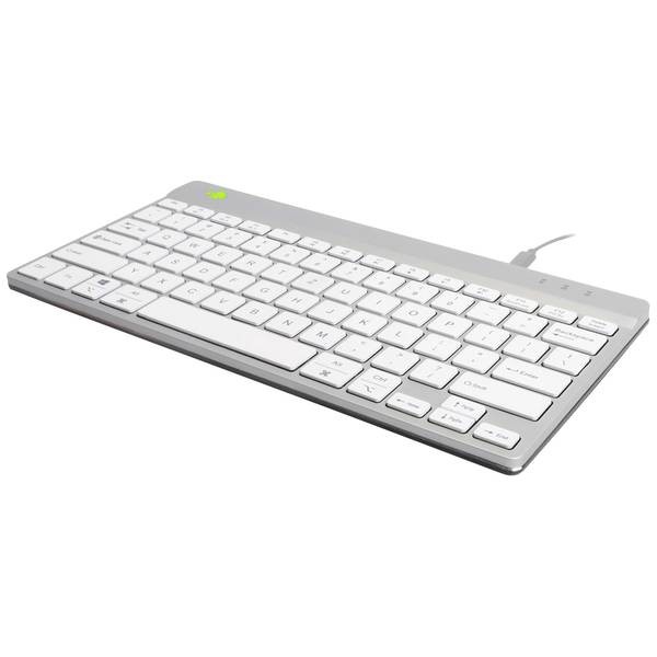 R-GO Tools RGOCODEWDWH Compact Break Wired German Keyboard, QWERTZ White Er