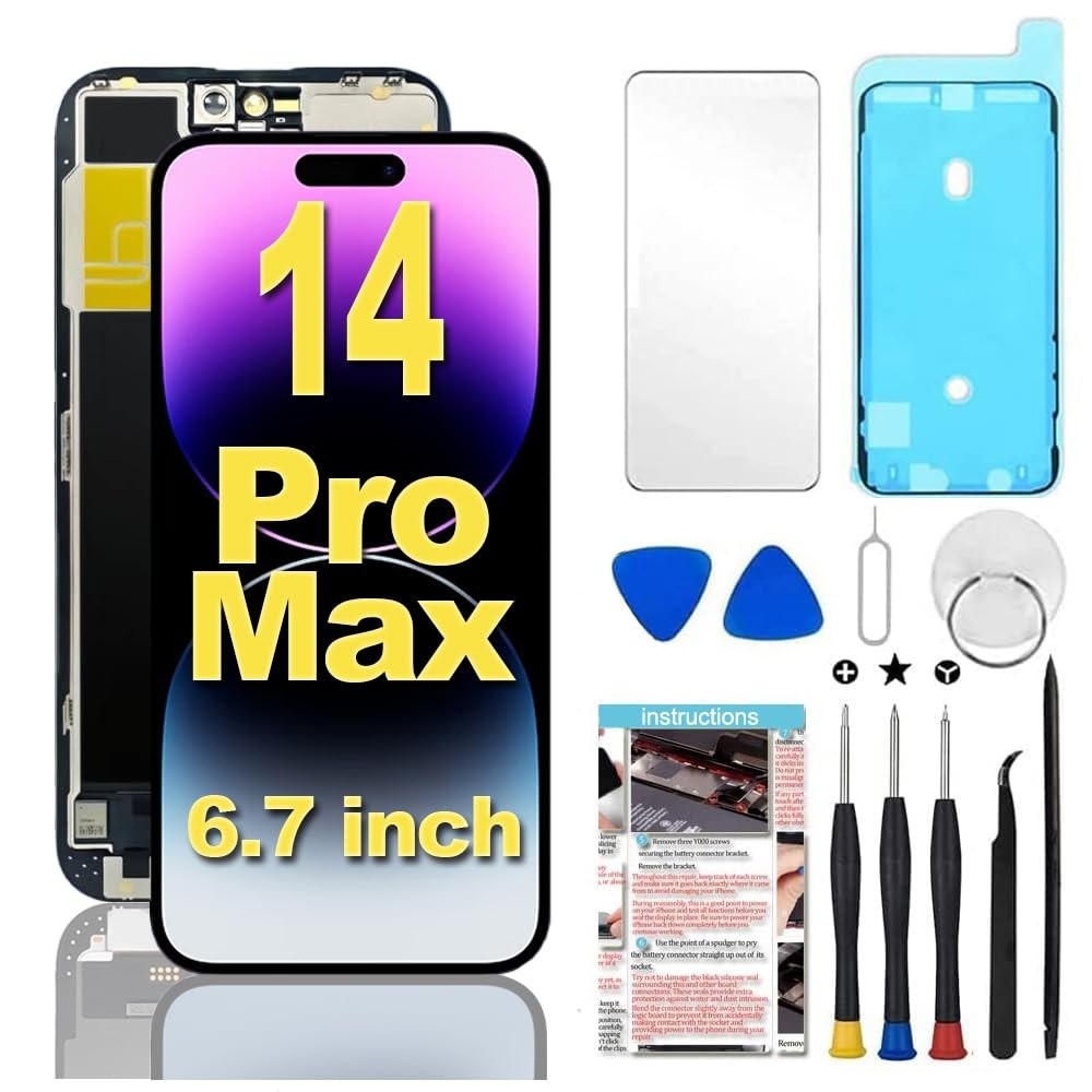iPhone 14 Pro Max Screen Replacement 6.7 LCD Display Digitizer with Repair Tools