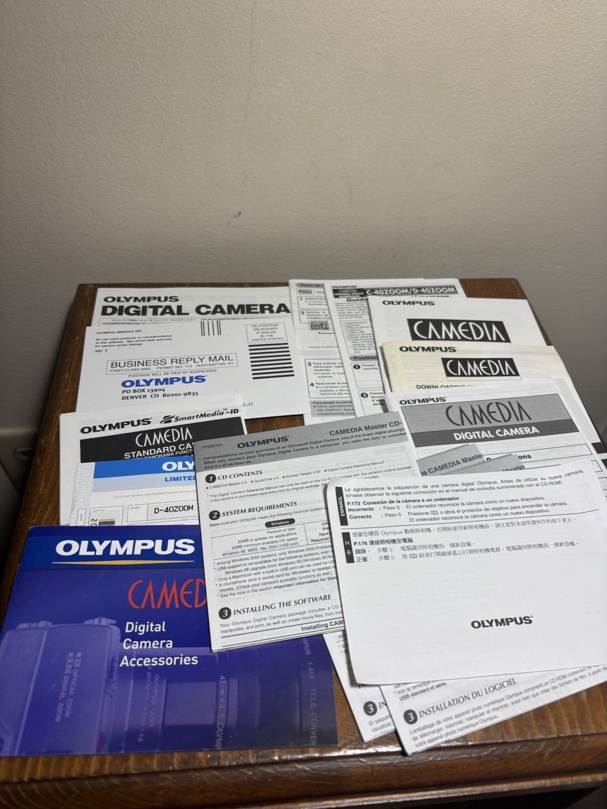 Lot Of Olympus Camera Manuals Insert Digital Paper