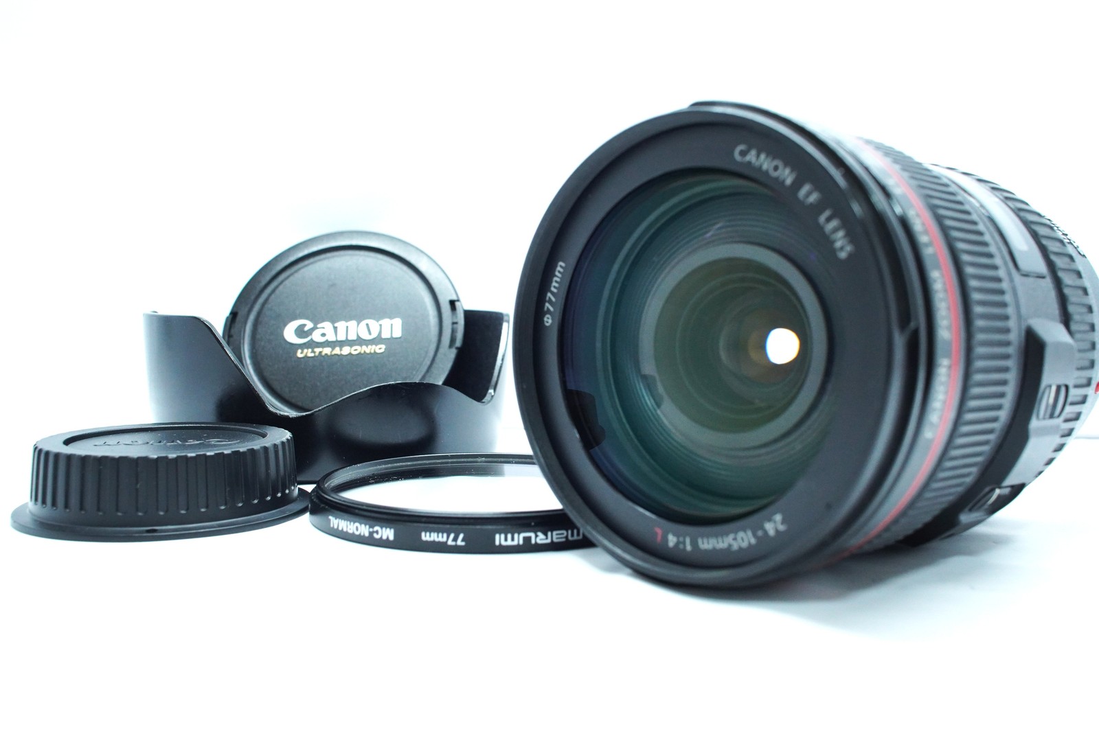 [Almost Unused w/Hood] Canon EF 24-105mm f4 L IS USM Zoom Lens From JAPAN