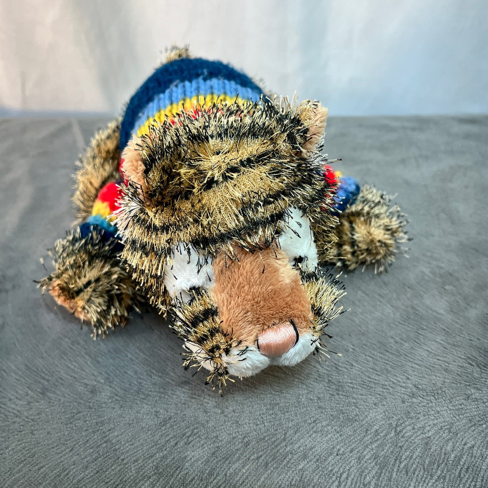 Ganz Webkinz Tiger Plush Stuffed Toy HM 032 No Code Striped Sweater Sparkly G