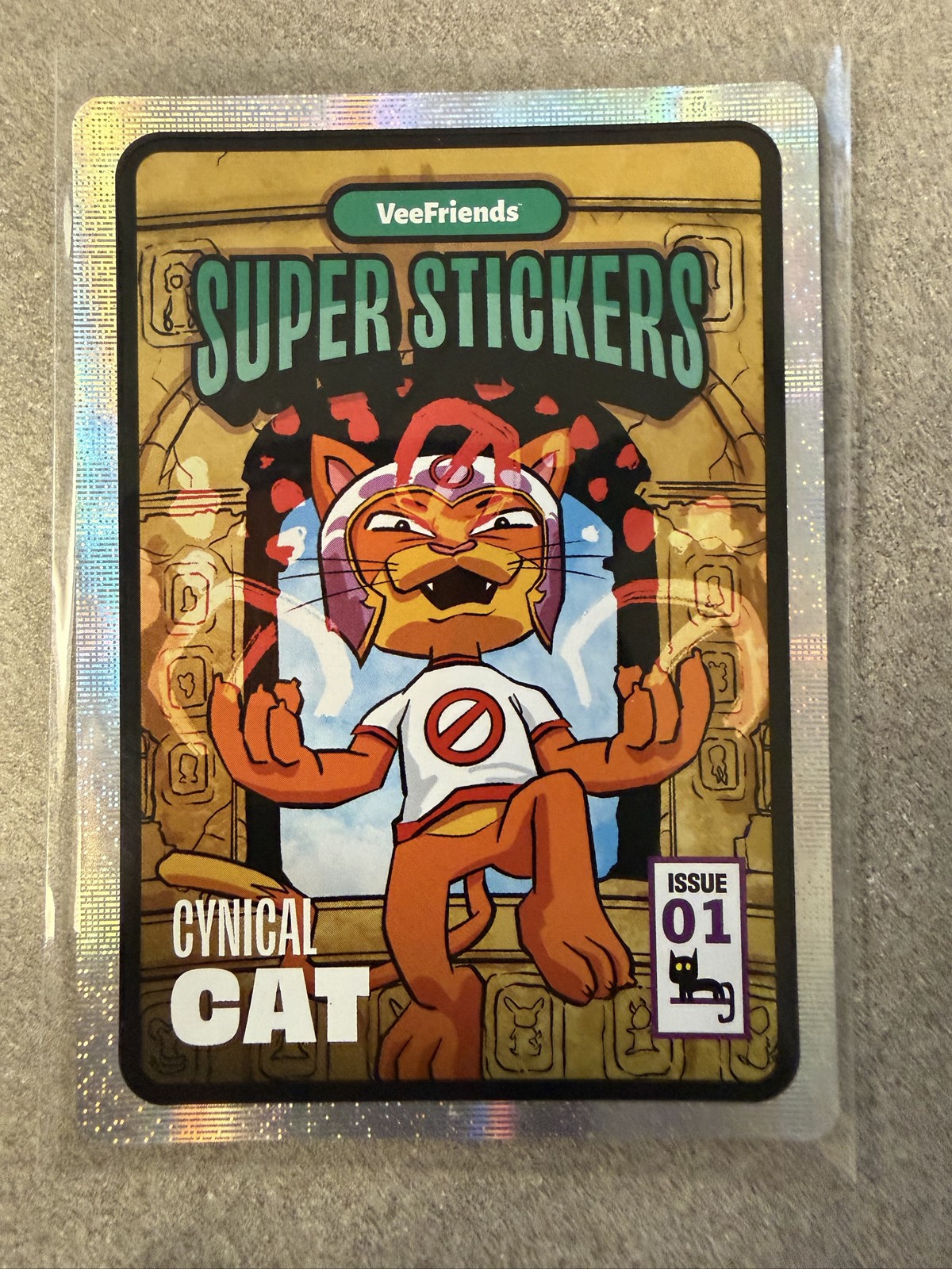 VeeFriends Super Stickers Cynical Cat Comic Insert 01/ +1