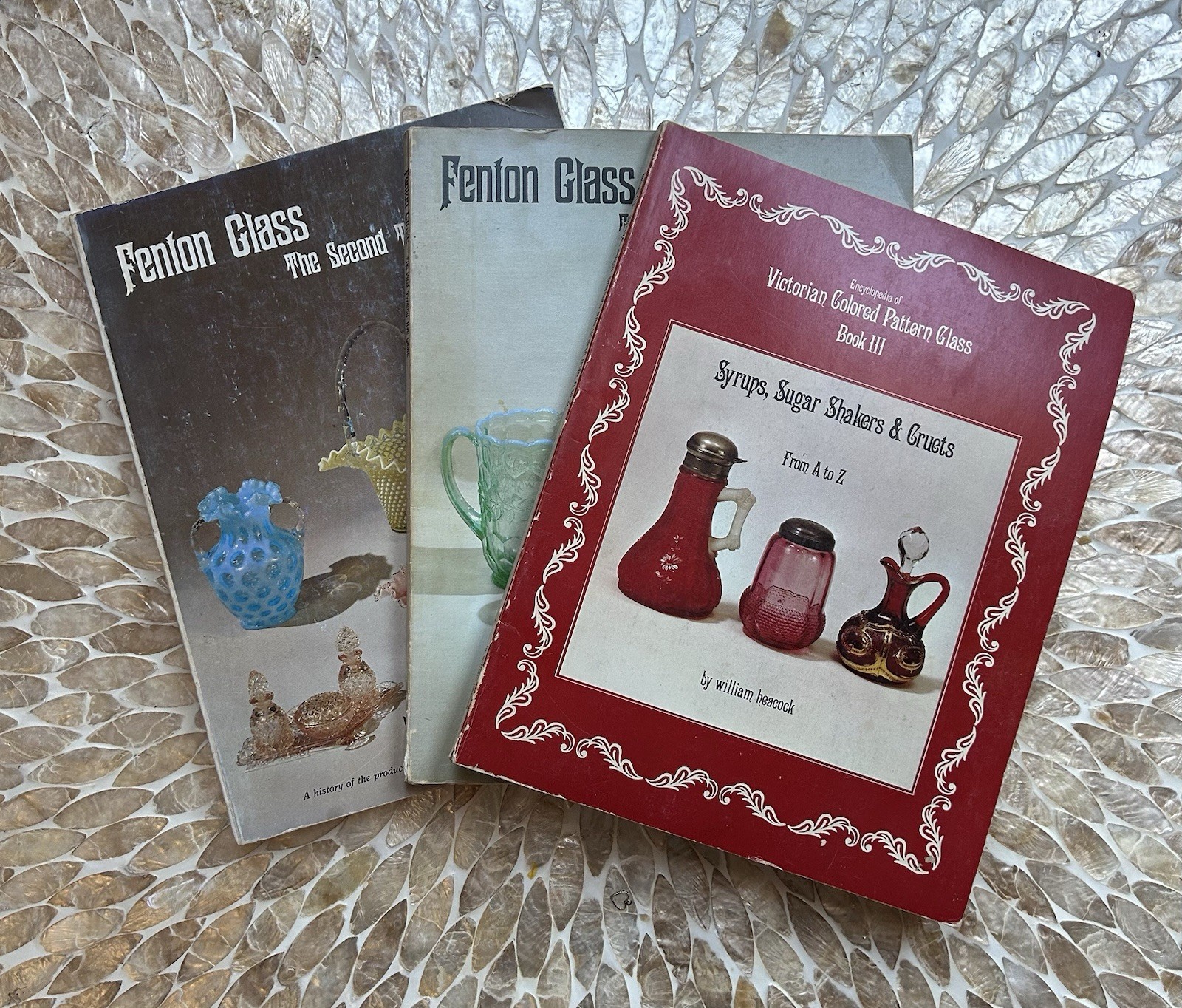 Lot of 3 Fenton & Victorian Glass Books, 3 Price Guides, Beautiful Color Photos