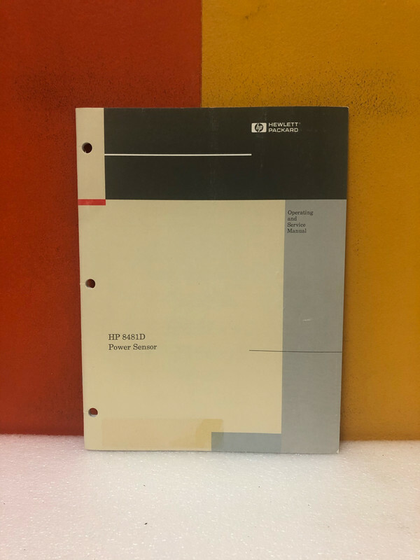 HP 08481-90043 8481D Power Sensor Operating & Service Manual