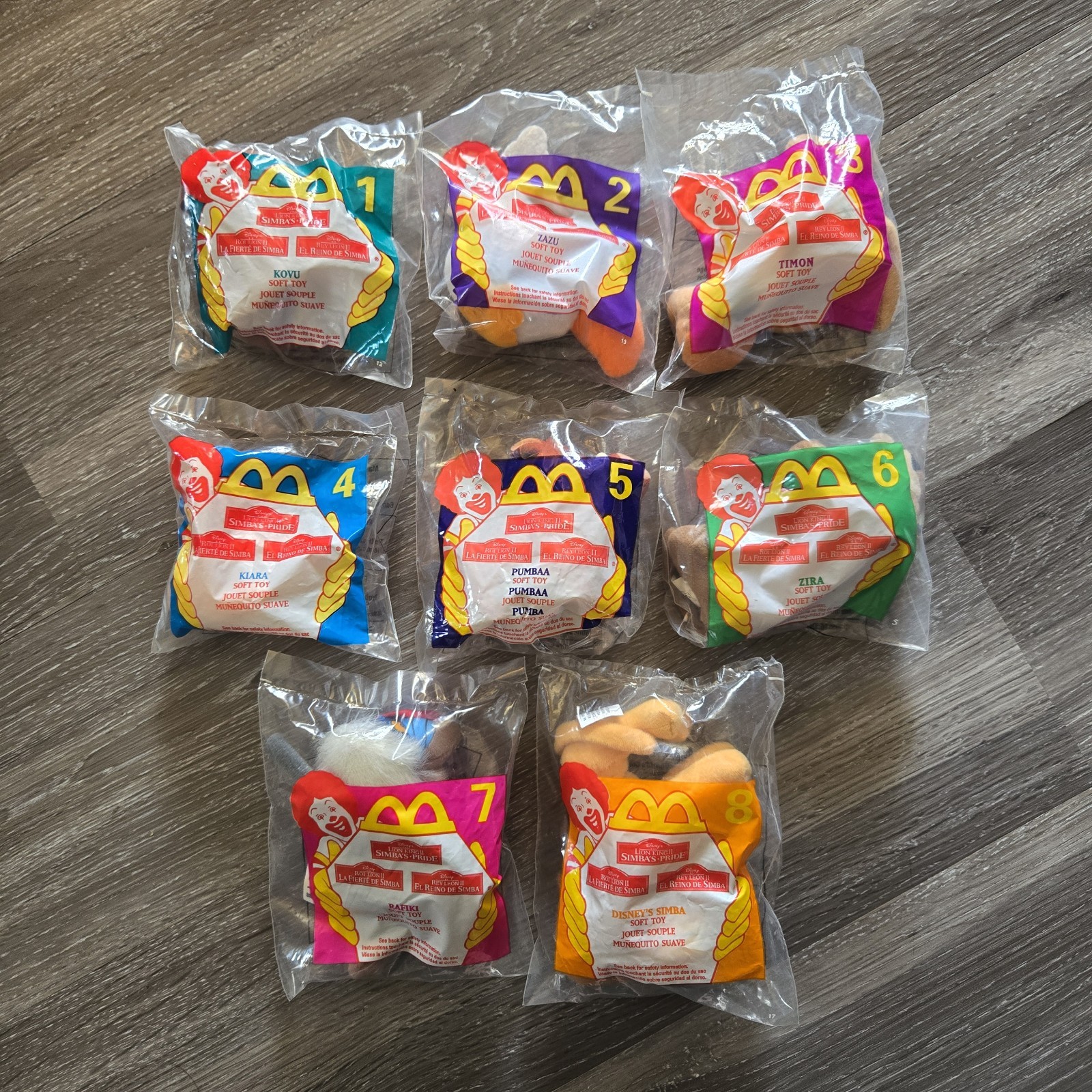 The Lion King 2  Simba's Pride  "Complete 8 Toy Set"  NIP McDonald's 1998