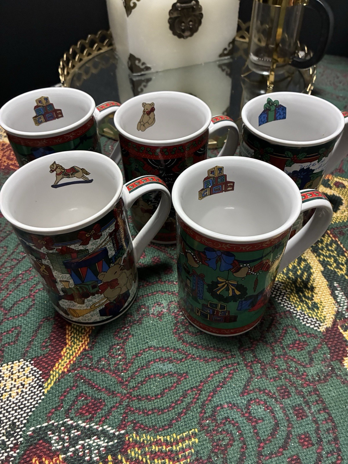 1996 Limited edition Fae Woods Christmas Mugs