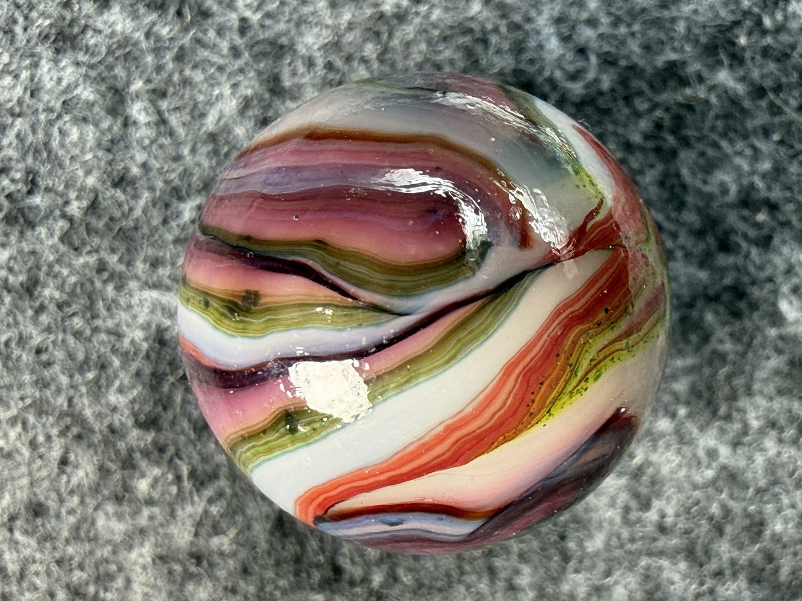 JABO RDR Multi Color Aventurine Oxblood Swirl. .750