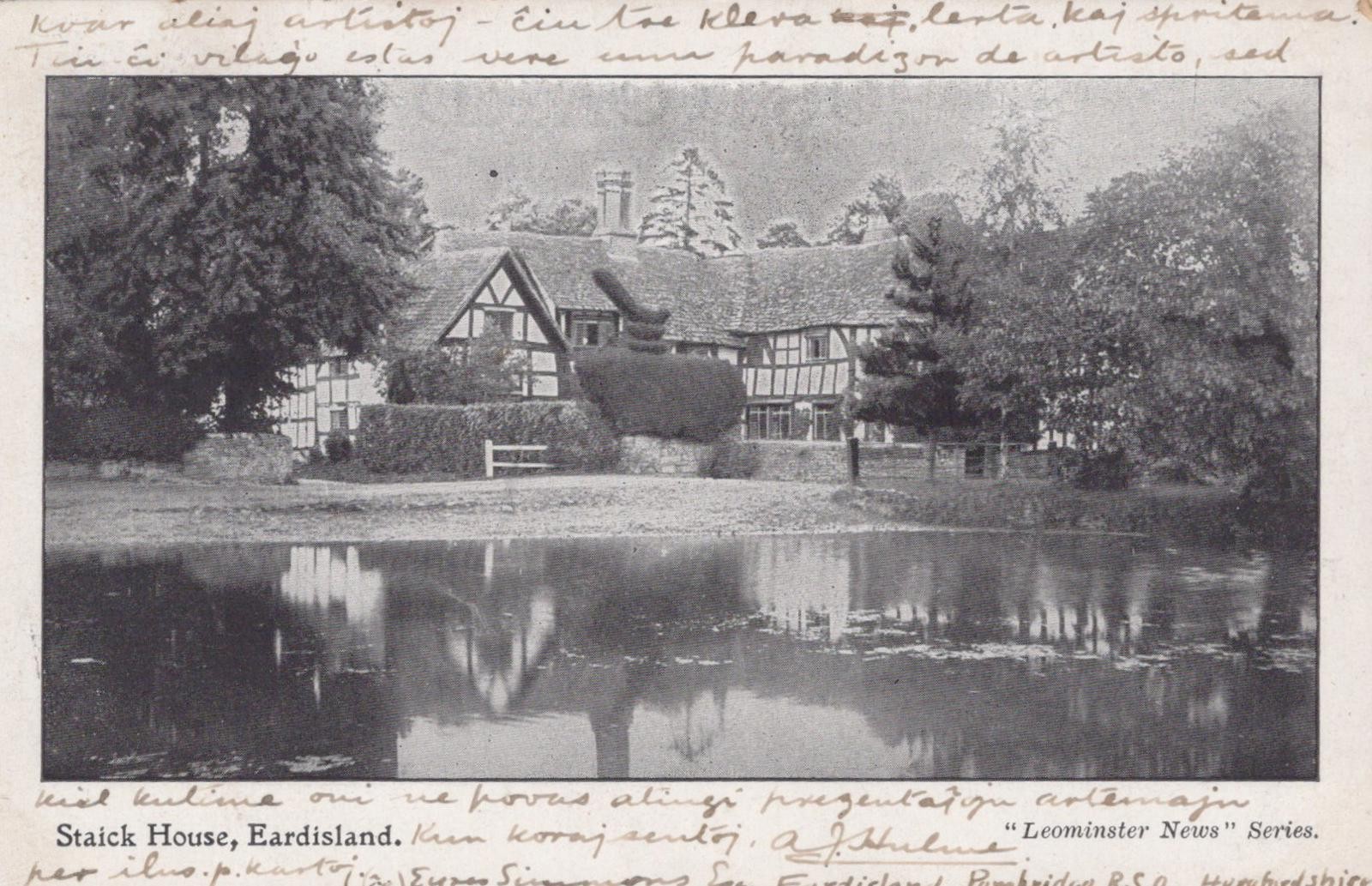 Herefordshire Postcard - Staick House, Eardisland  VT528
