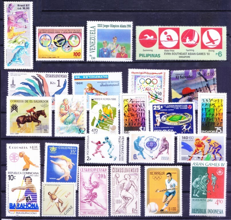 Sports MNH 25 World Wide different stamps (KTS2 Lot)