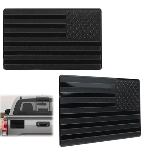 American Flag Decal, Embossed 3D Stainless Steel Metal Emblem, Patriotic USA 