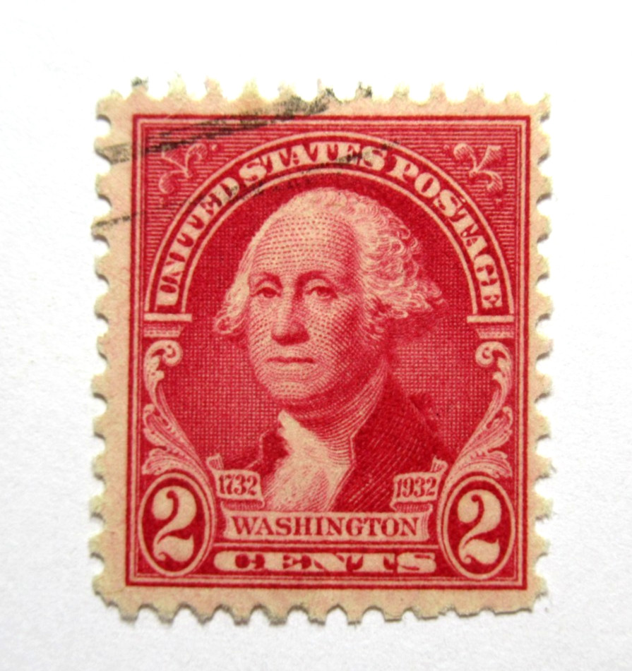 US Stamp Scott 707 George Washington Bicentennial 2 Cent 1932 Used NG