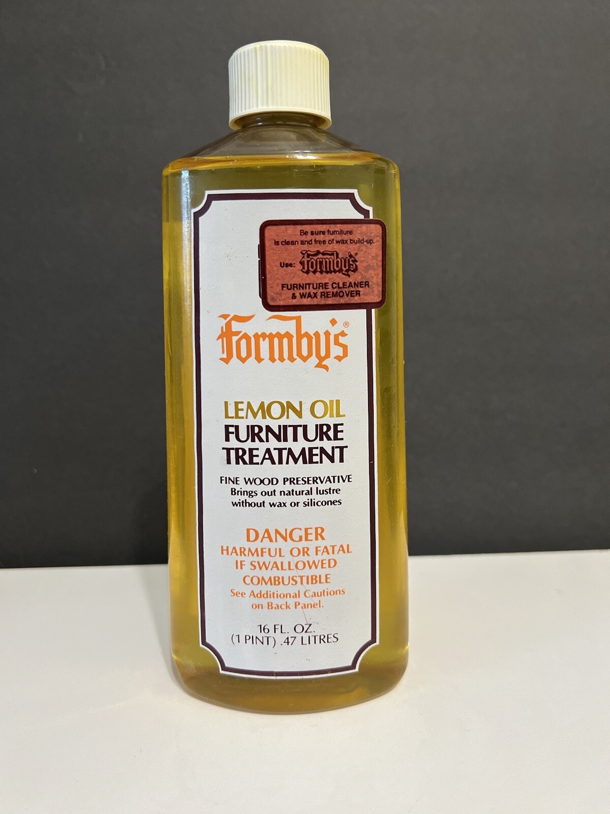Formby’s Penetrating Lemon Oil Wood Furniture Treatment 95% Full 16 oz Bottle
