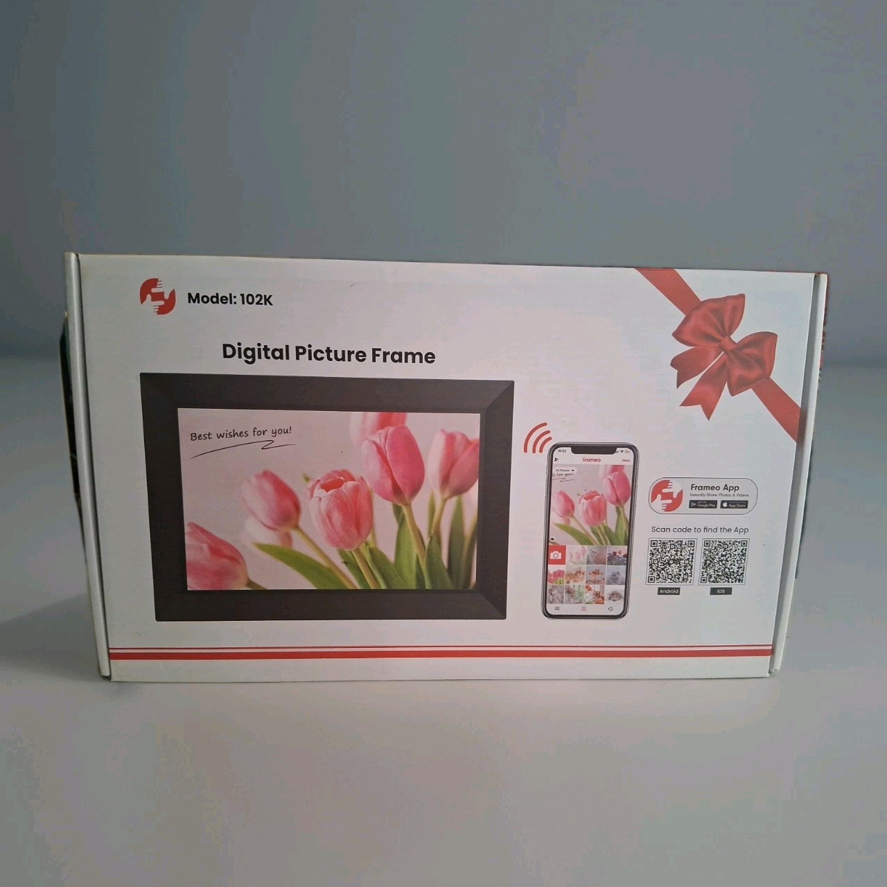 Frameo 102K Digital Photo/Video 10.1" Frame Black Desk/Wall Mount Multifunction