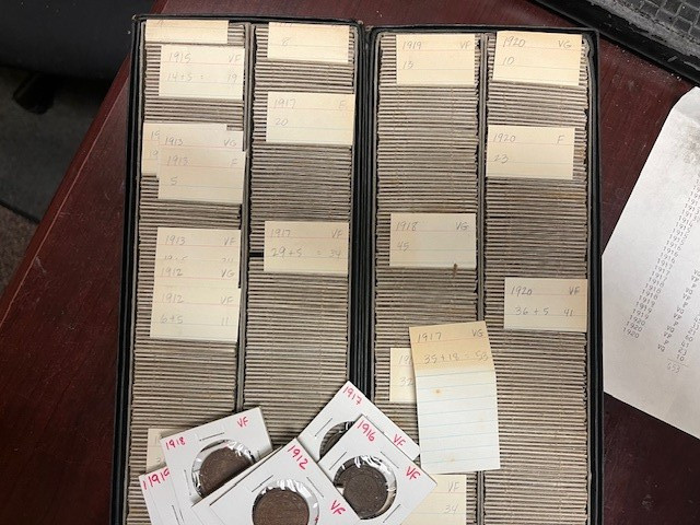 (650) Canada Large Cents 1911 thru 1920  Circulated  VF Free Ship all in 2x2's !