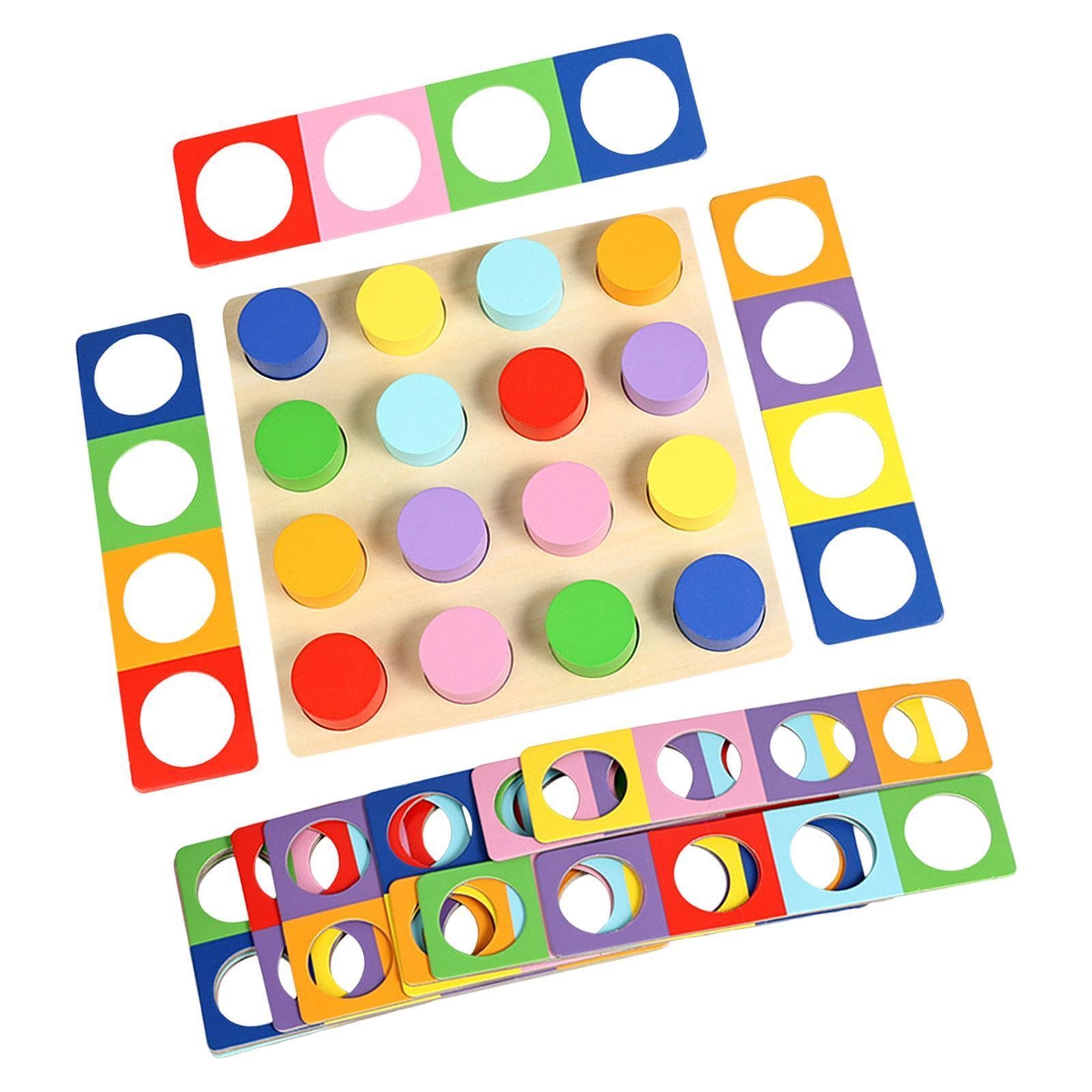 Color Matching Sorting Board Portable Activity for Kids Age 1, 2, 3