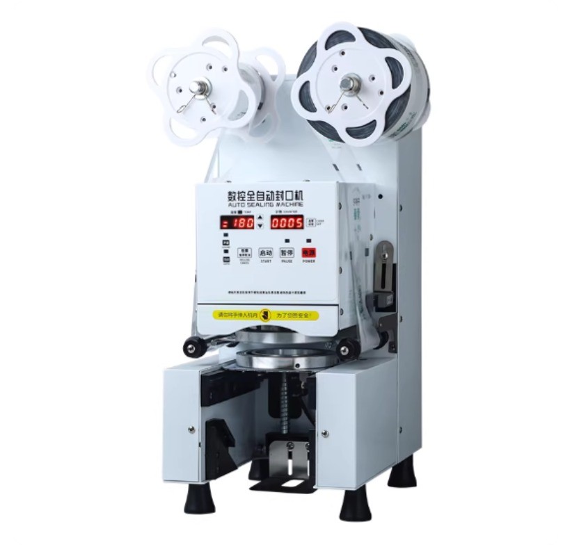 Fully Automatic Bubble Tea Cup Sealing Machine for Hot and Cold Beverages