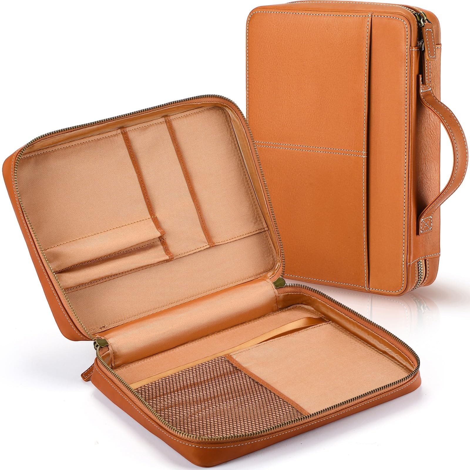 Clysee Buffalo Genuine Leather Bible Cover Case for Men & Women 10.25x7.25x2.25"