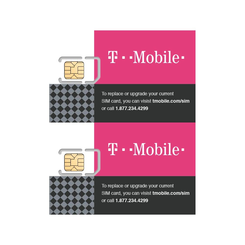 (2 Pack) Authentic Official T-Mobile SIM Card 2-Pack, Orange 