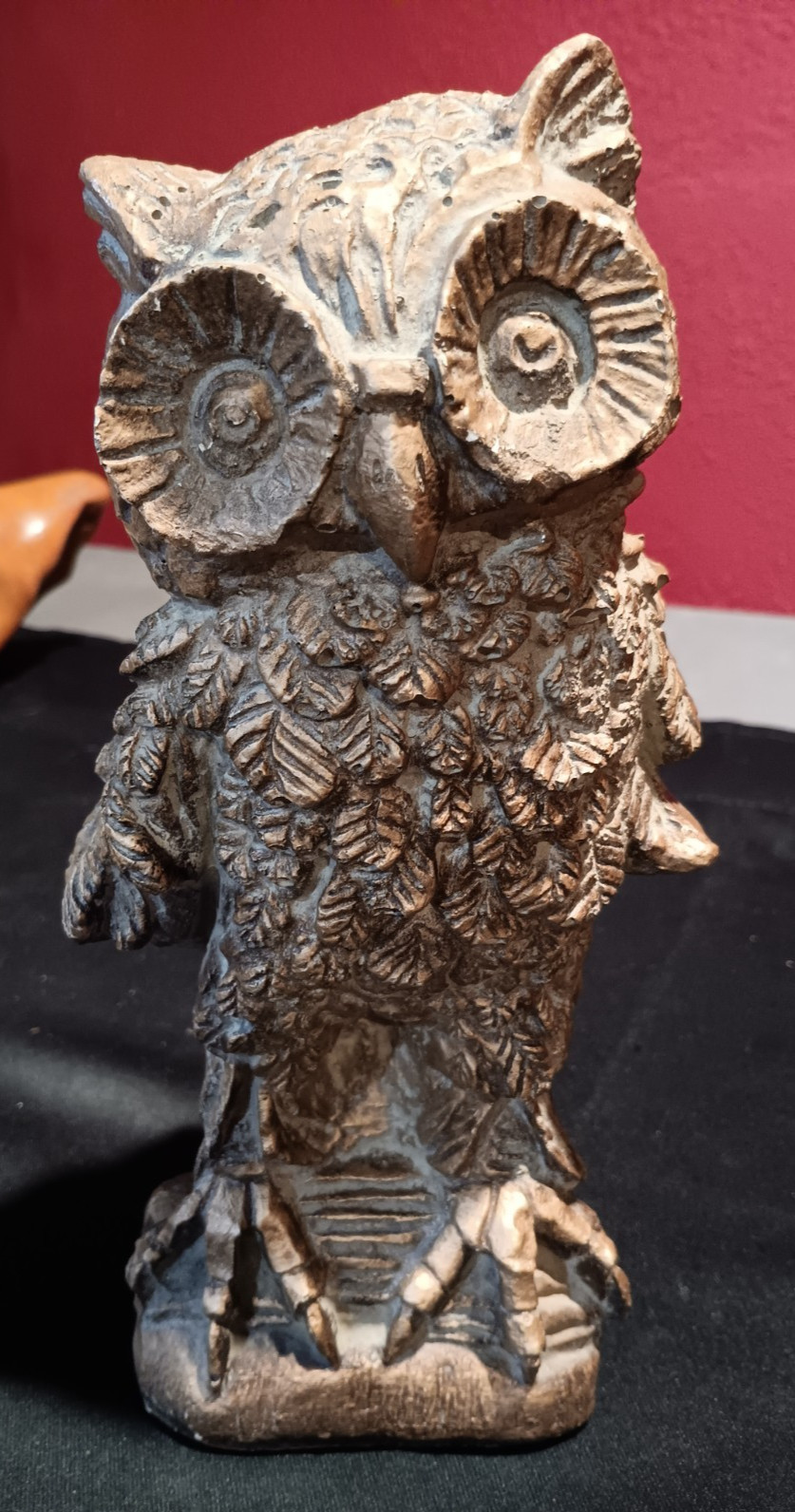 10" Owl Bust Resin Art Sculpture