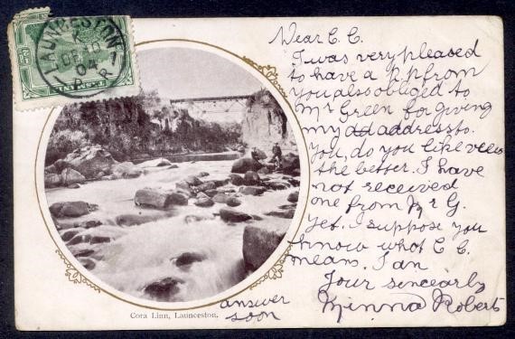 TASMANIA 1904 LAUNCESTON SHORT PAID TO NEW ZEALAND