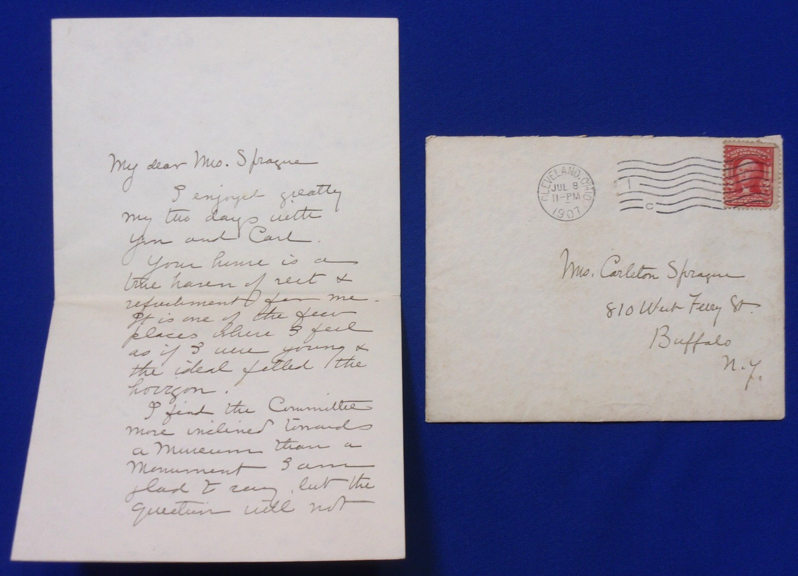 1907 2-Page ALs by BOSTON CITY ARCHITECT EDMUND WHEELWRIGHT Re: Arch. Committee.