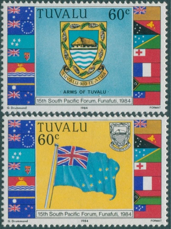 Tuvalu 1984 SG270-271 South Pacific Forum set MNH