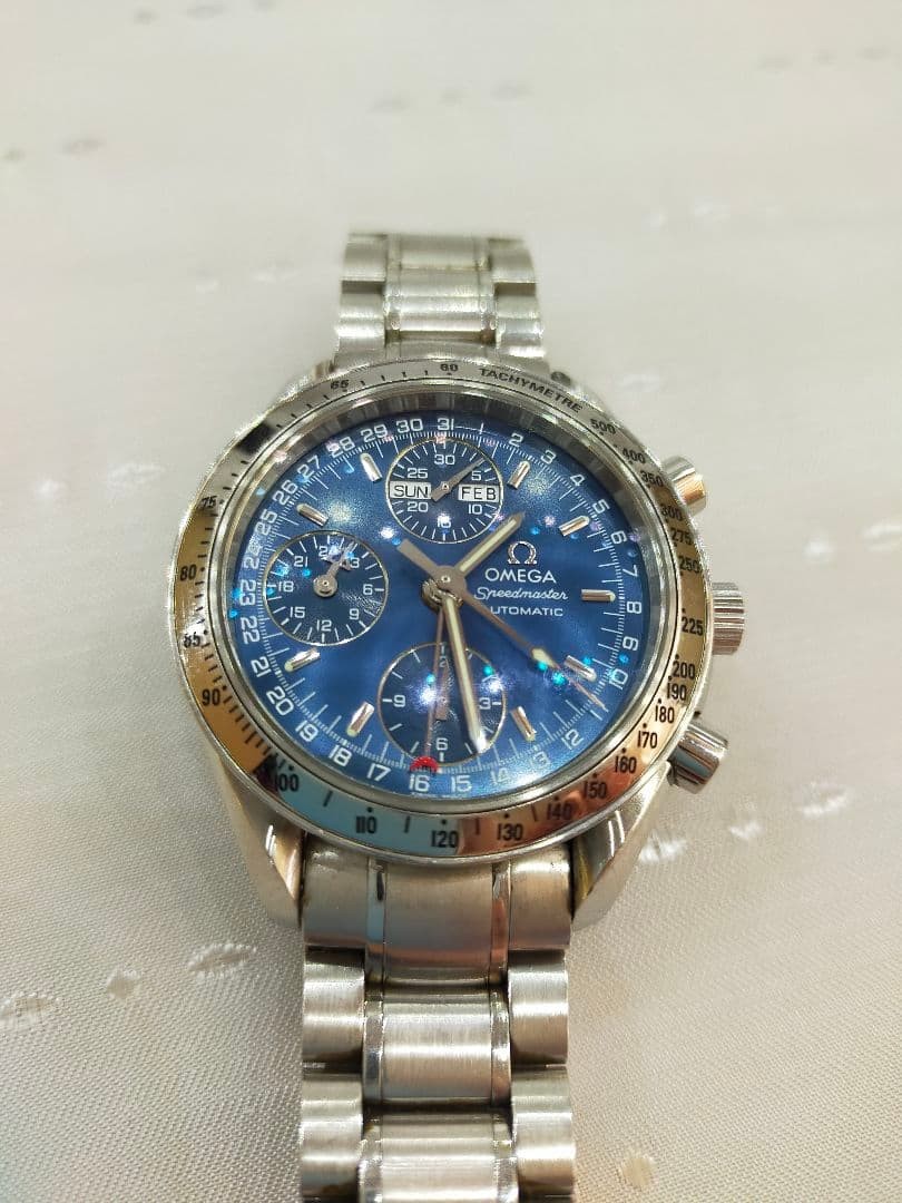 OMEGA Speedmaster Triple Calendar 3523.80 Chronograph Automatic Blue Dial Men's