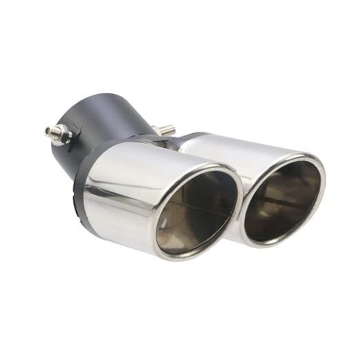 Dual Exhaust Tip Tailpipe,Car Decoration Chrome-Plated Finish Exhaust Tailpipe 