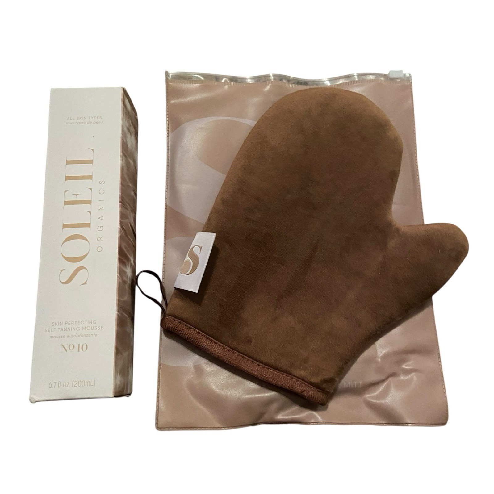 Soleil Organics Skin Perfecting Self‑Tanning Mousse No. 10 6.7 oz & Luxe Mitt