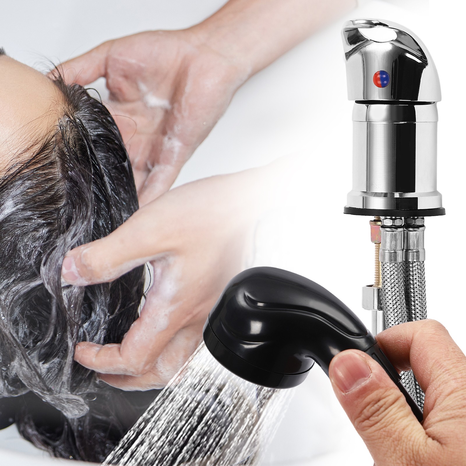 Salon Sink Faucet Replacement Spray Hose Replacement Kit For Shampoo Basins