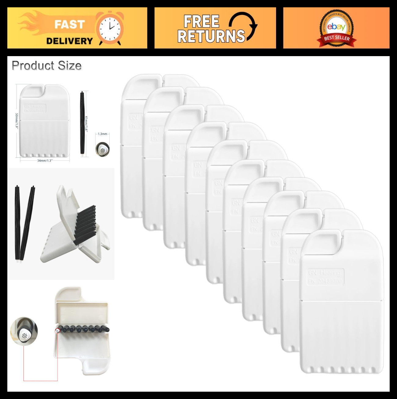 Wax Guards Filters for Hearing Aids - Compatible with Resound, Phonak, Unitron,