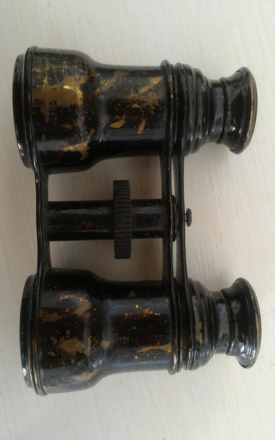 Antique Vintage Theater Binoculars In Black Brass