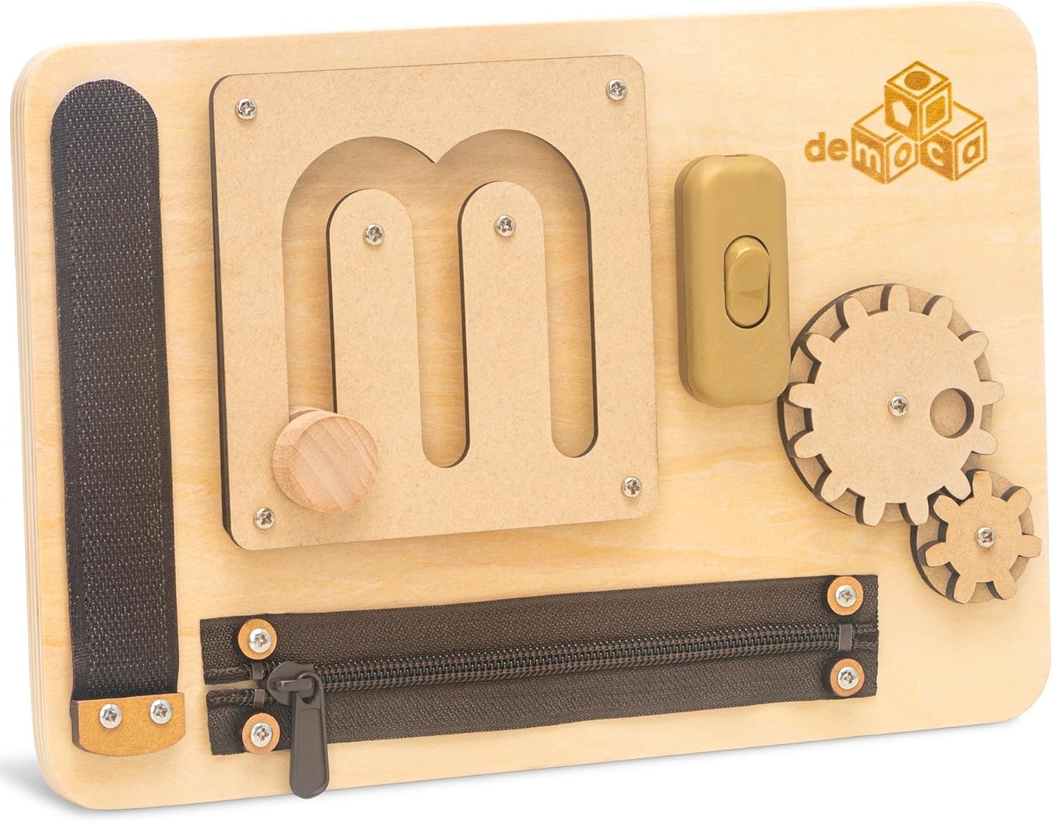 Compact Montessori Busy Board for Toddlers - Fidget Activity for Calm Playtime