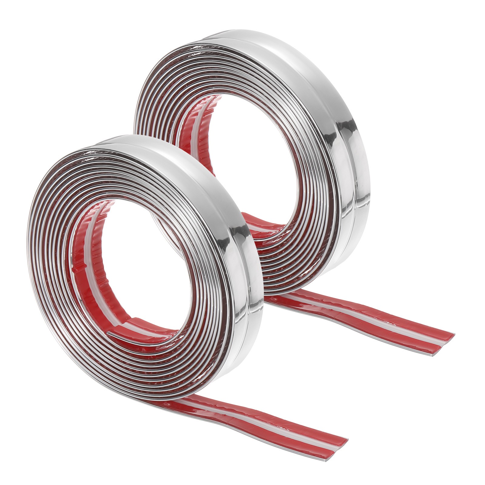 2pcs Wall Corner Protector Molding Trim 0.8" 10 ft Flexible Caulk Strip, Silver