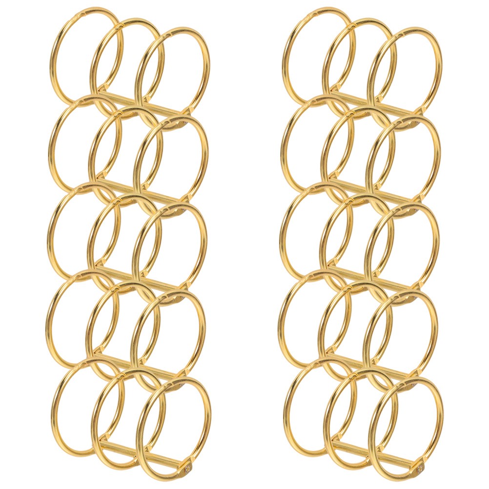  10pcs 3-Hole Binding Hoops: Metal Book Binder Ring - 30mm Circle Clips Rings