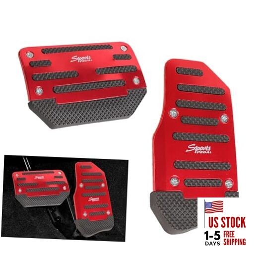  2 PCS Car Accelerator Brake Foot Pedal Set, Alloy Anti-Rust Structure Pedal 