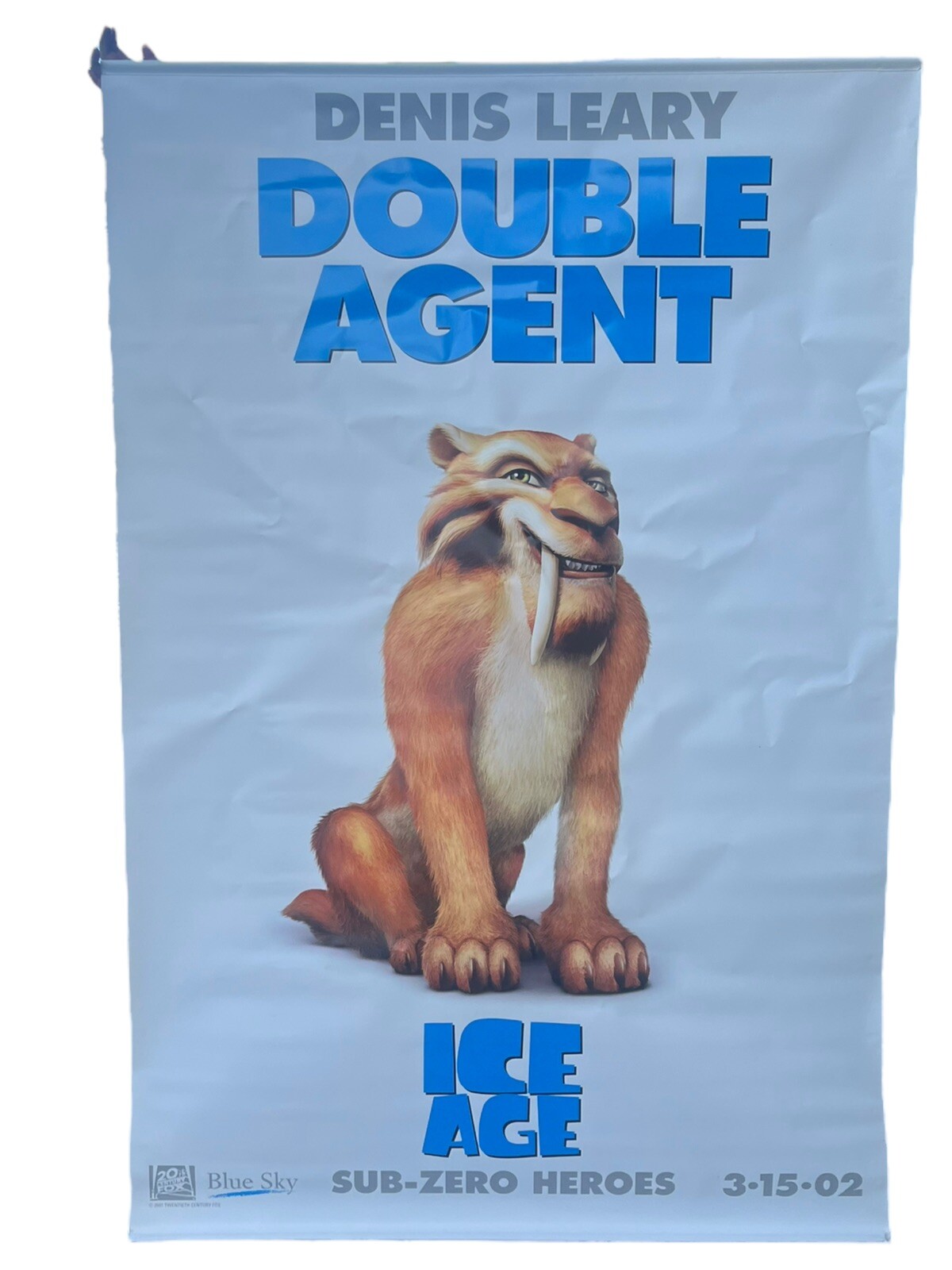 Movie Theater Poster Promo Ice Age Vinyl Wall Hanger Movie Double Agent 4 X 6'