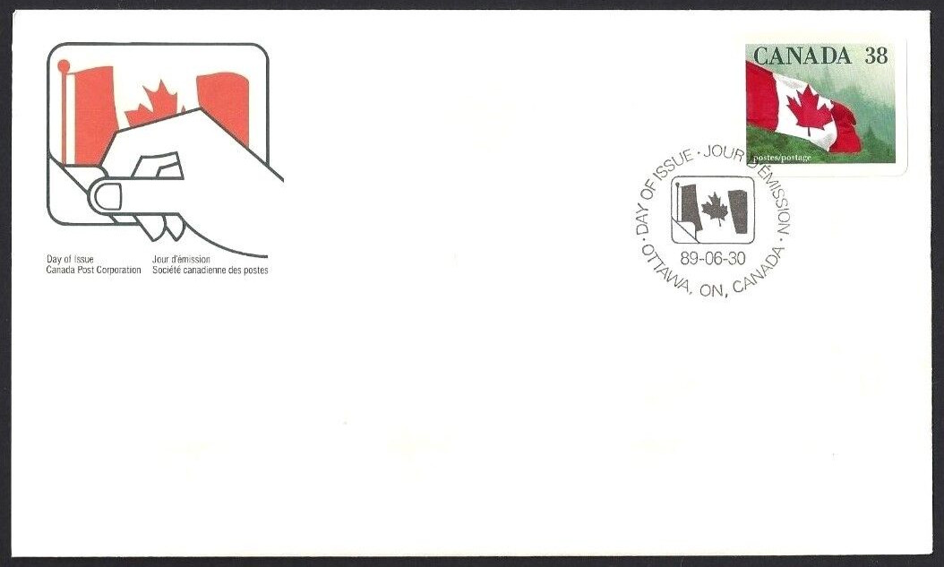 🍁Canada   #1191   "FLAG OVER FOREST"   Brand New  1989  First Day Cover