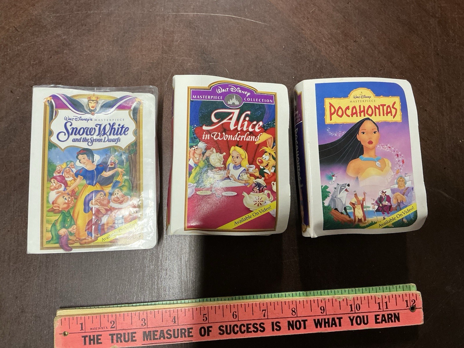 McDonald's Walt Disney Masterpiece Collection Happy Meal VHS Toys Lot of 3 1996