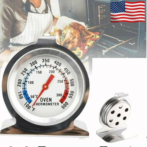 Oven Thermometer Stainless Steel Classic Stand Up Food Meat Temperature Gauge5-1